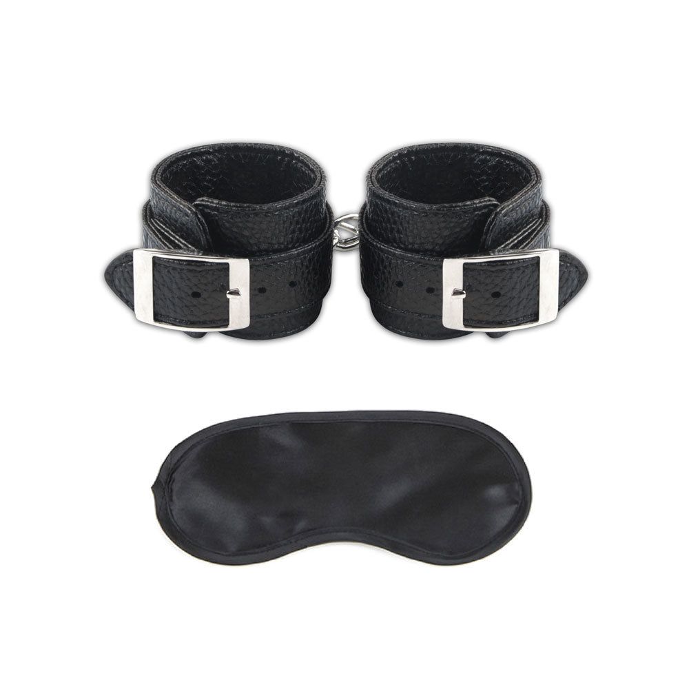 Lux Fetish Unisex Faux Leather BDSM Cuffs Bondage Accessory at Glastoy.com