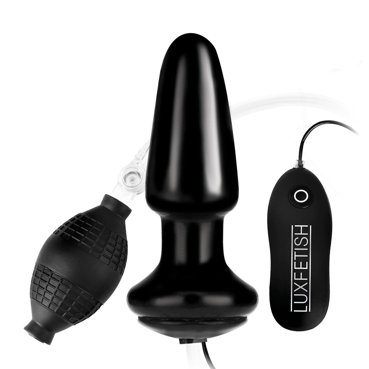 Lux Fetish 4" Inflatable Vibrating Butt Plug at glastoy.com