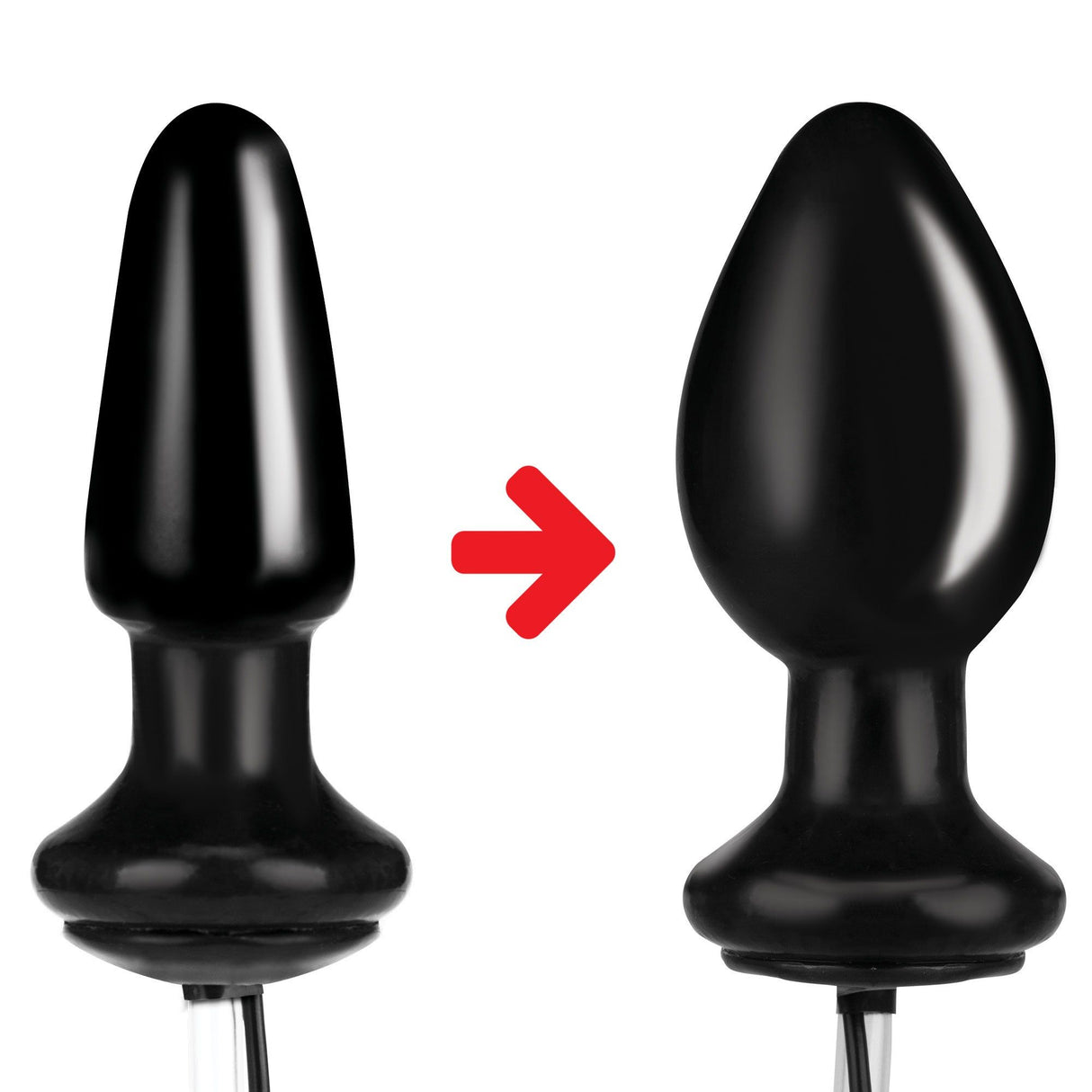 Lux Fetish 4" Inflatable Vibrating Butt Plug at glastoy.com