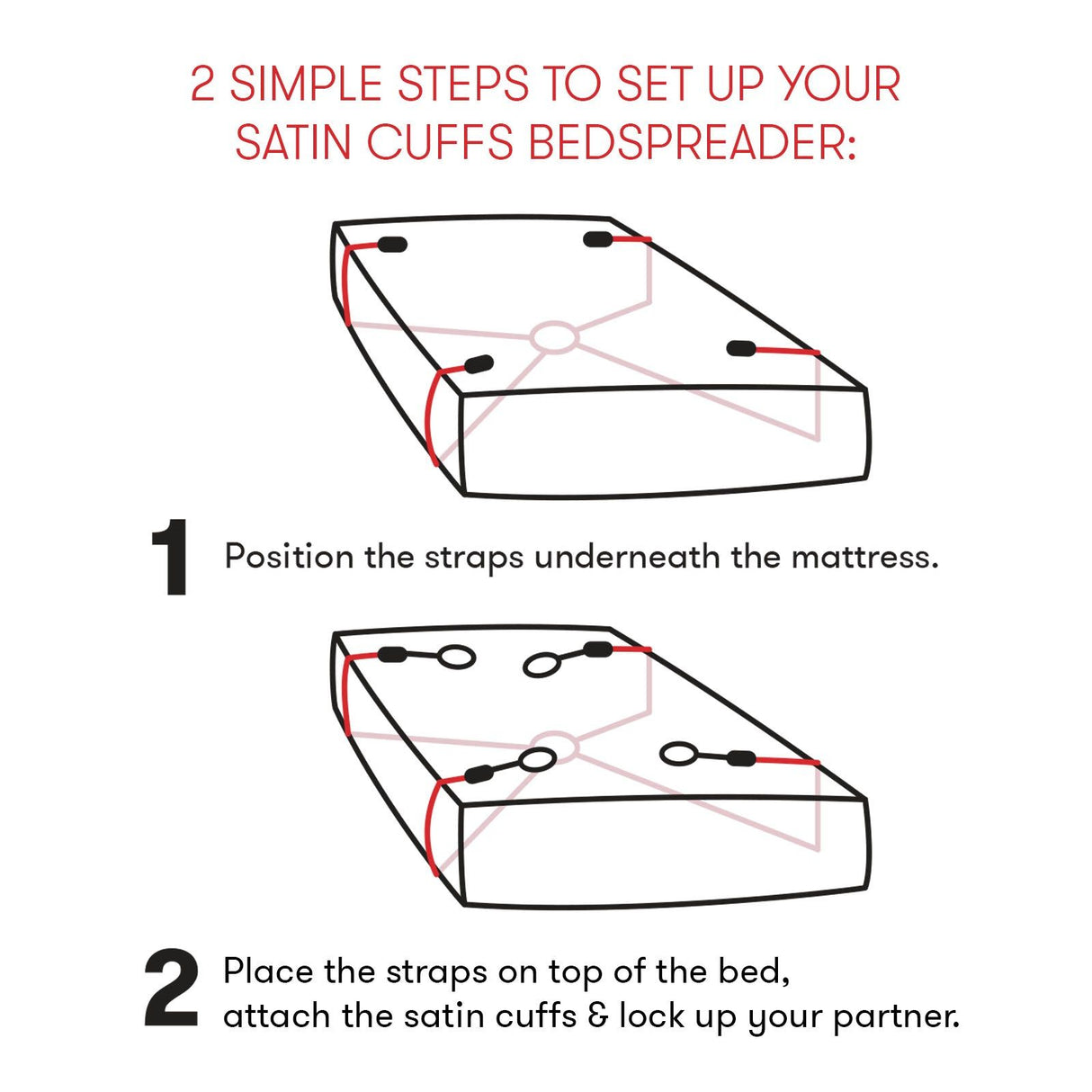 Setting up a bedspreader - Lux Fetish Night of Romance 6PC Bedspreader and Bed Restraint Set with Satin Cuffs and Rose Petals at glastoy.com