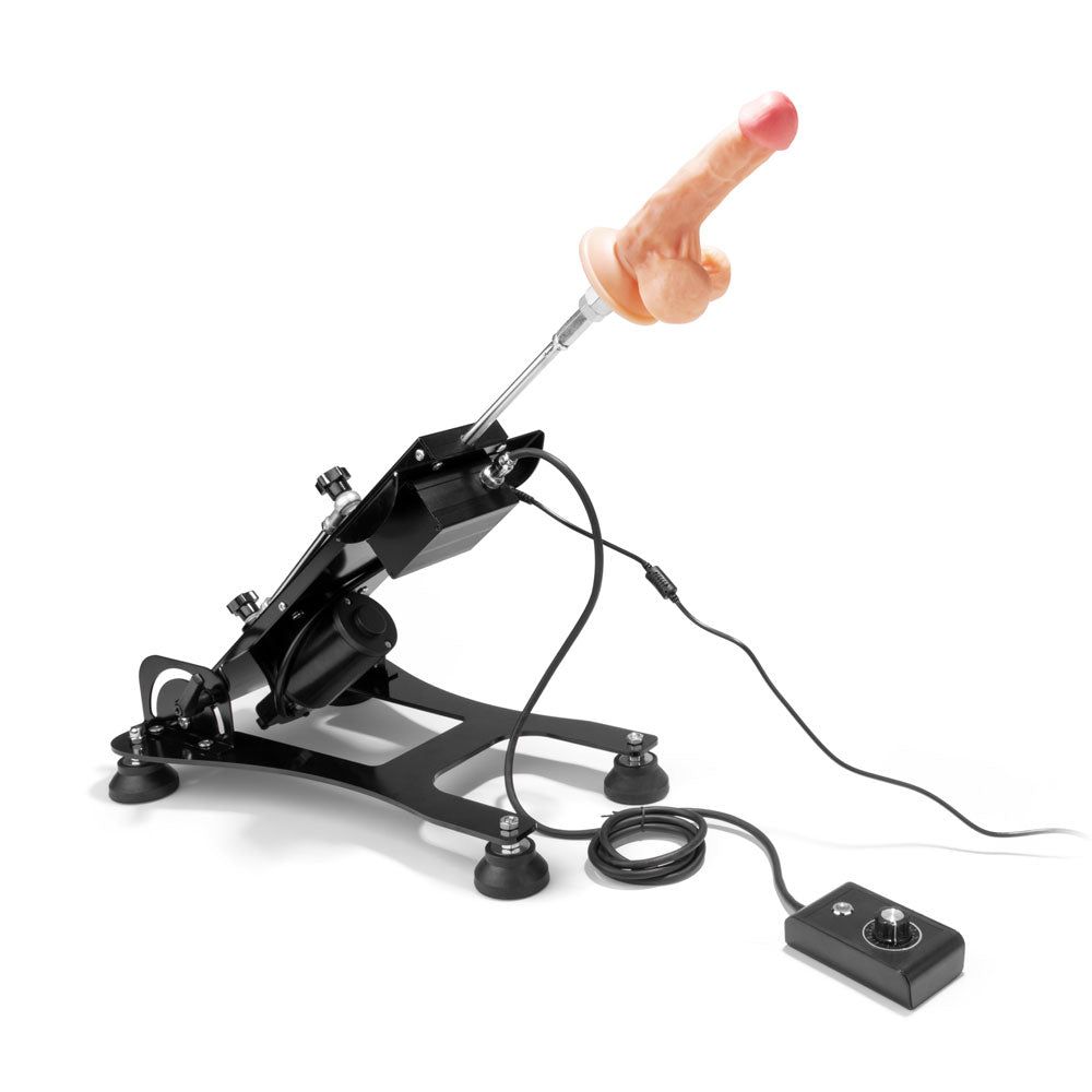 Lux Fetish Thrusting Sex Machine With Controller & Two Realistic Dildos at Glastoy.com