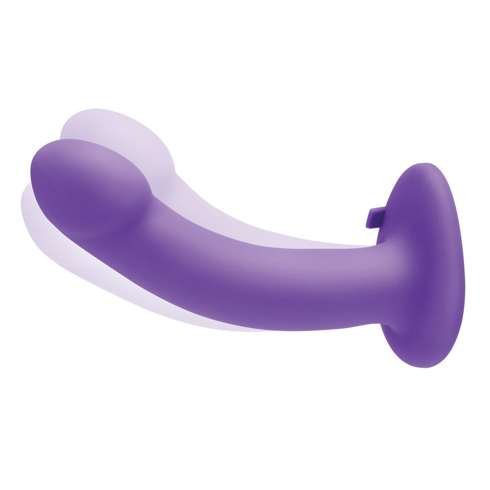 Shop the Pegasus 6" Curved Silicone Realistic Pegging Dildo with Adjustable Strap On and Wireless Remote Control at Glastoy.com