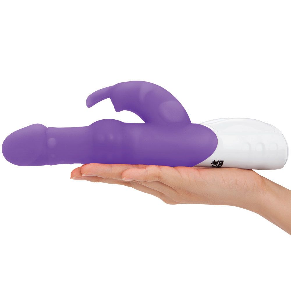 Rabbit Essentials Beads Rabbit Vibrator with Rotating Beads in Purple at Glastoy.com