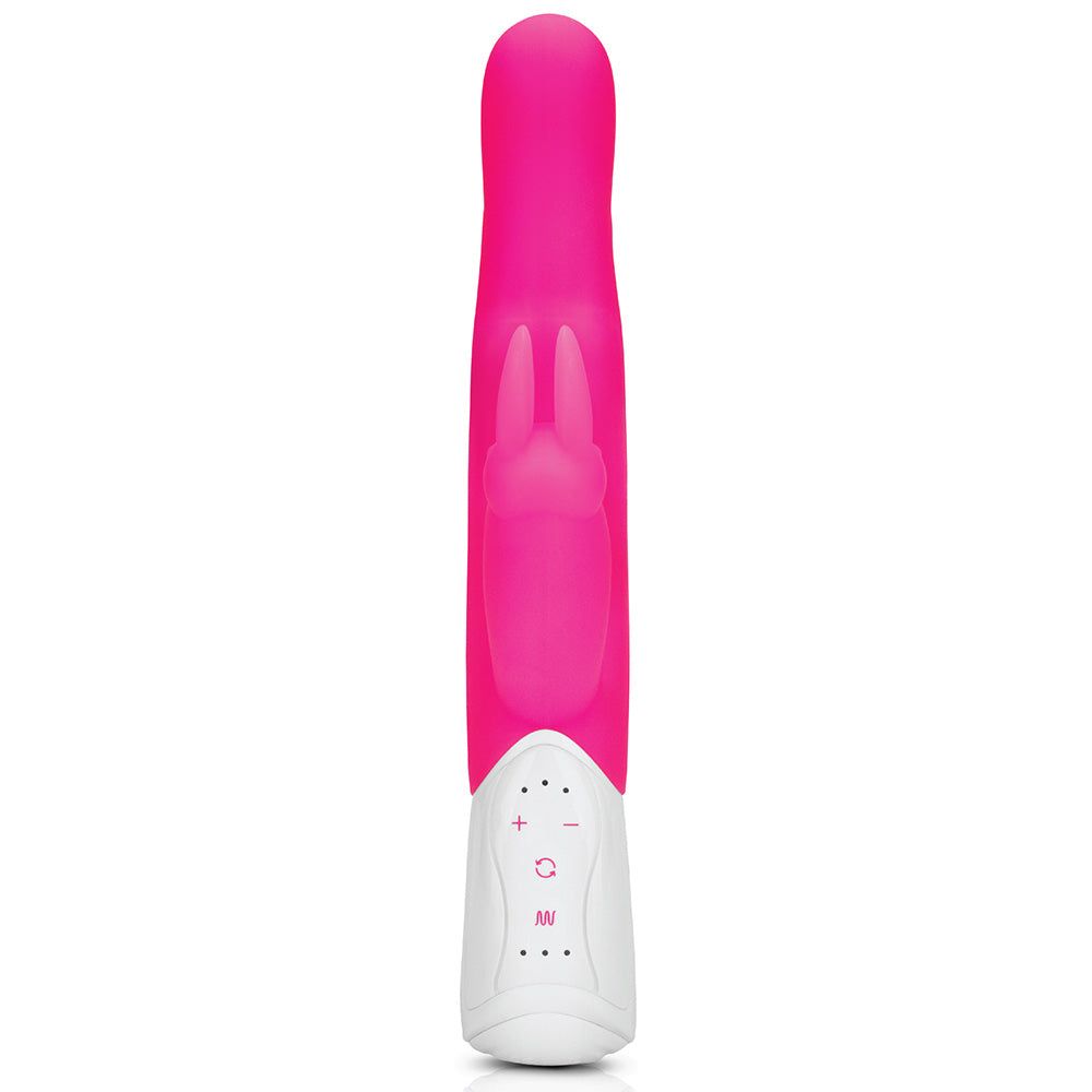 Rabbit Essentials G-Spot Rabbit Vibrator with Rotating Shaft in Pink at glastoy.com