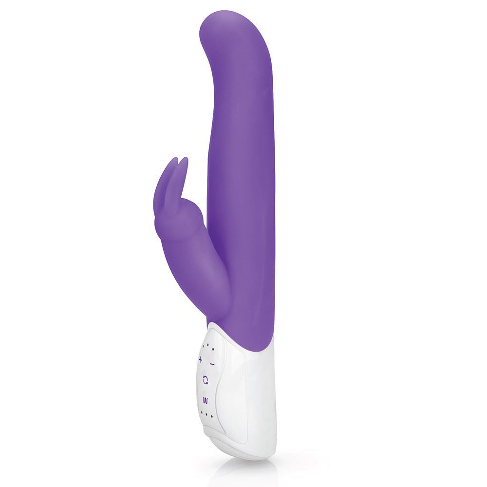 Rabbit Essentials G-Spot Rabbit Vibrator with Rotating Shaft in Purple at glastoy.com