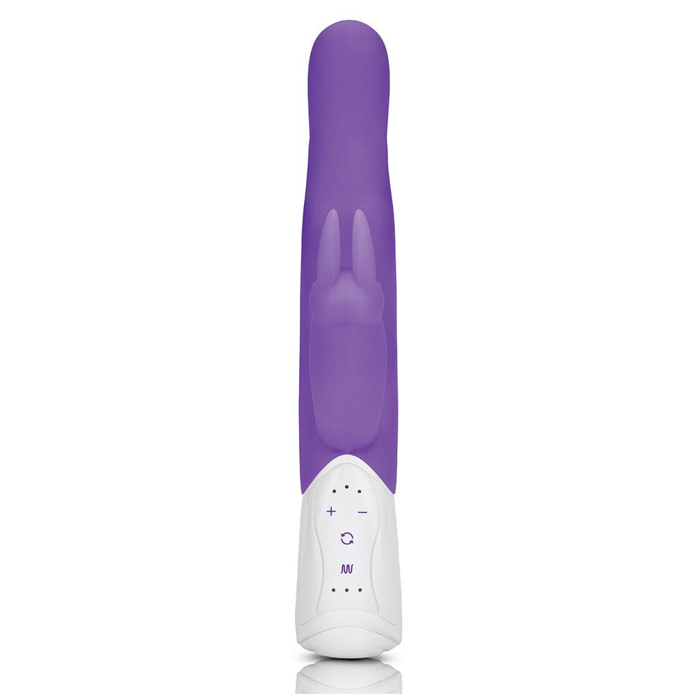 Rabbit Essentials G-Spot Rabbit Vibrator with Rotating Shaft in Purple at glastoy.com