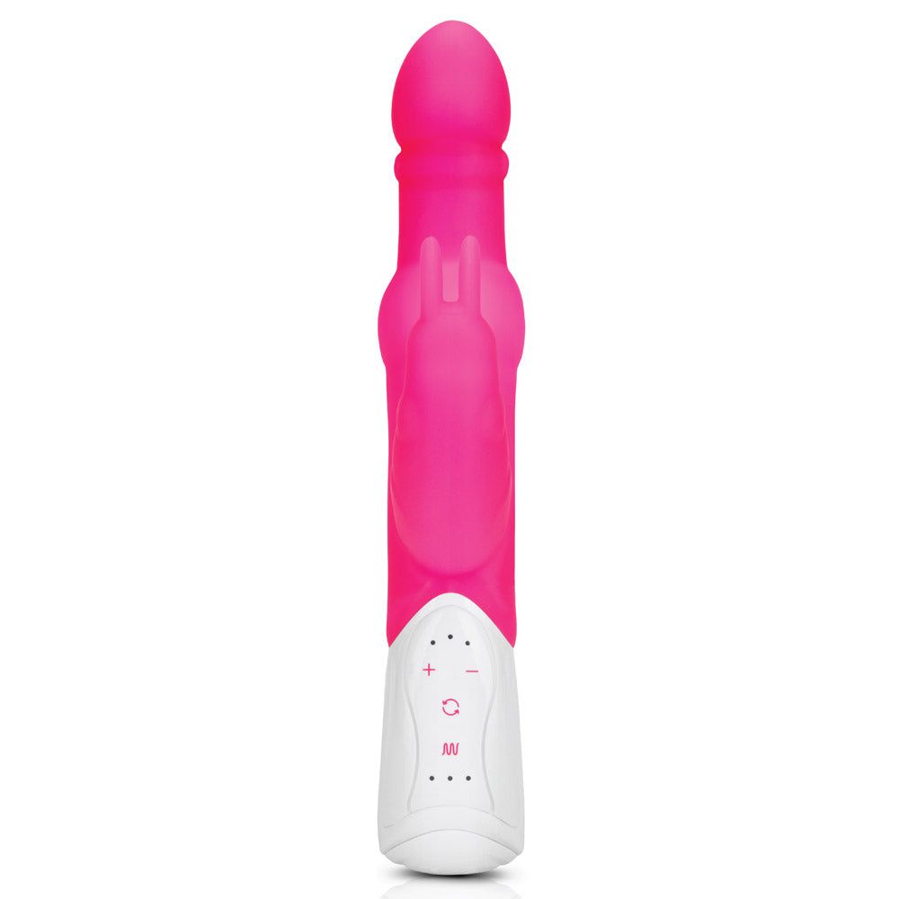 Shop the Rabbit Essentials Pearls Rabbit Vibrator with Rotating Shaft in Pink at Glastoy.com