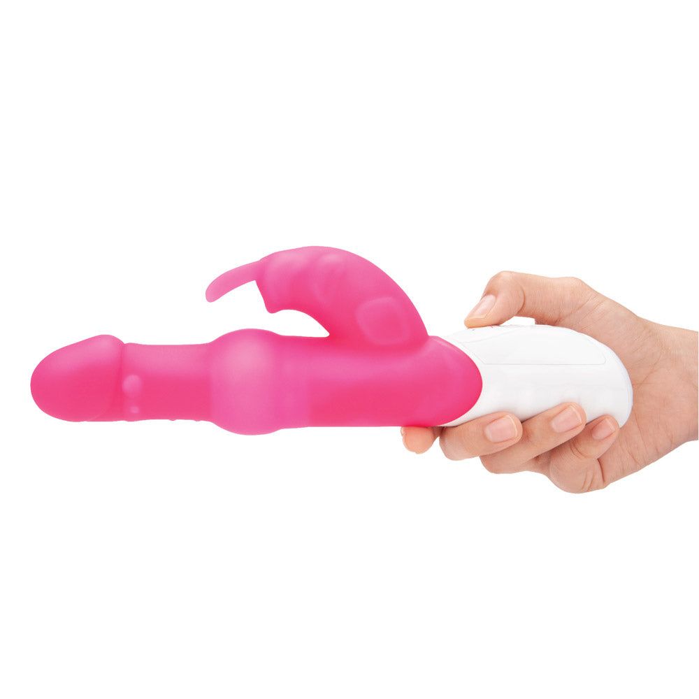 Shop the Rabbit Essentials Pearls Rabbit Vibrator with Rotating Shaft in Pink at Glastoy.com