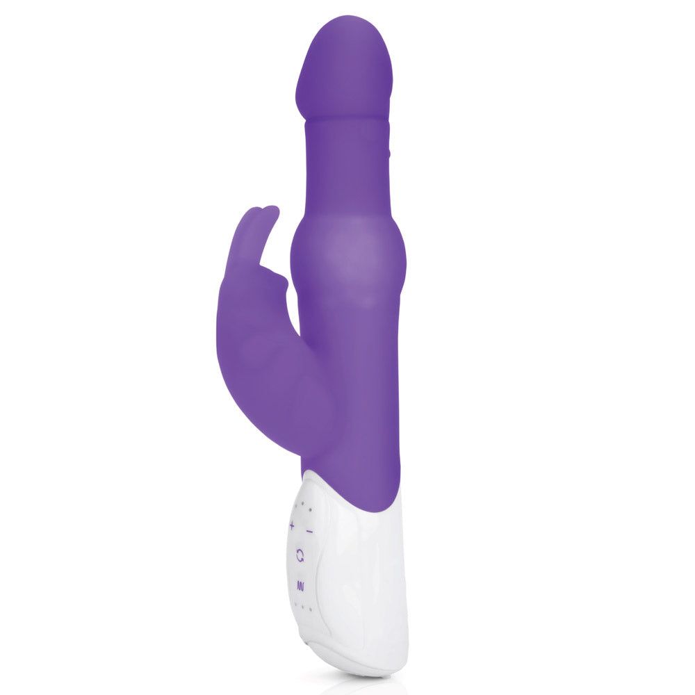 Shop the Rabbit Essentials Pearls Rabbit Vibrator with Rotating Shaft in Purple at Glastoy.com