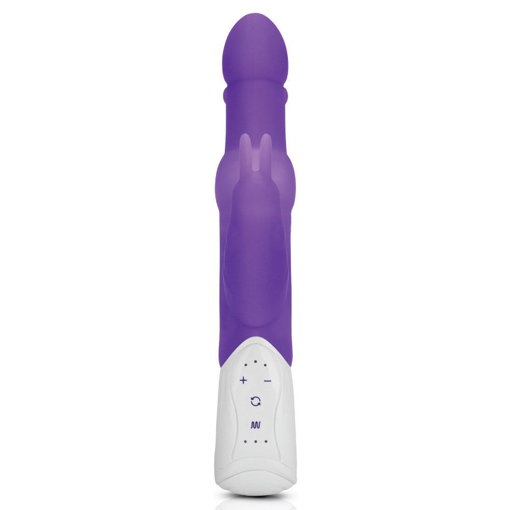 Shop the Rabbit Essentials Pearls Rabbit Vibrator with Rotating Shaft in Purple at Glastoy.com