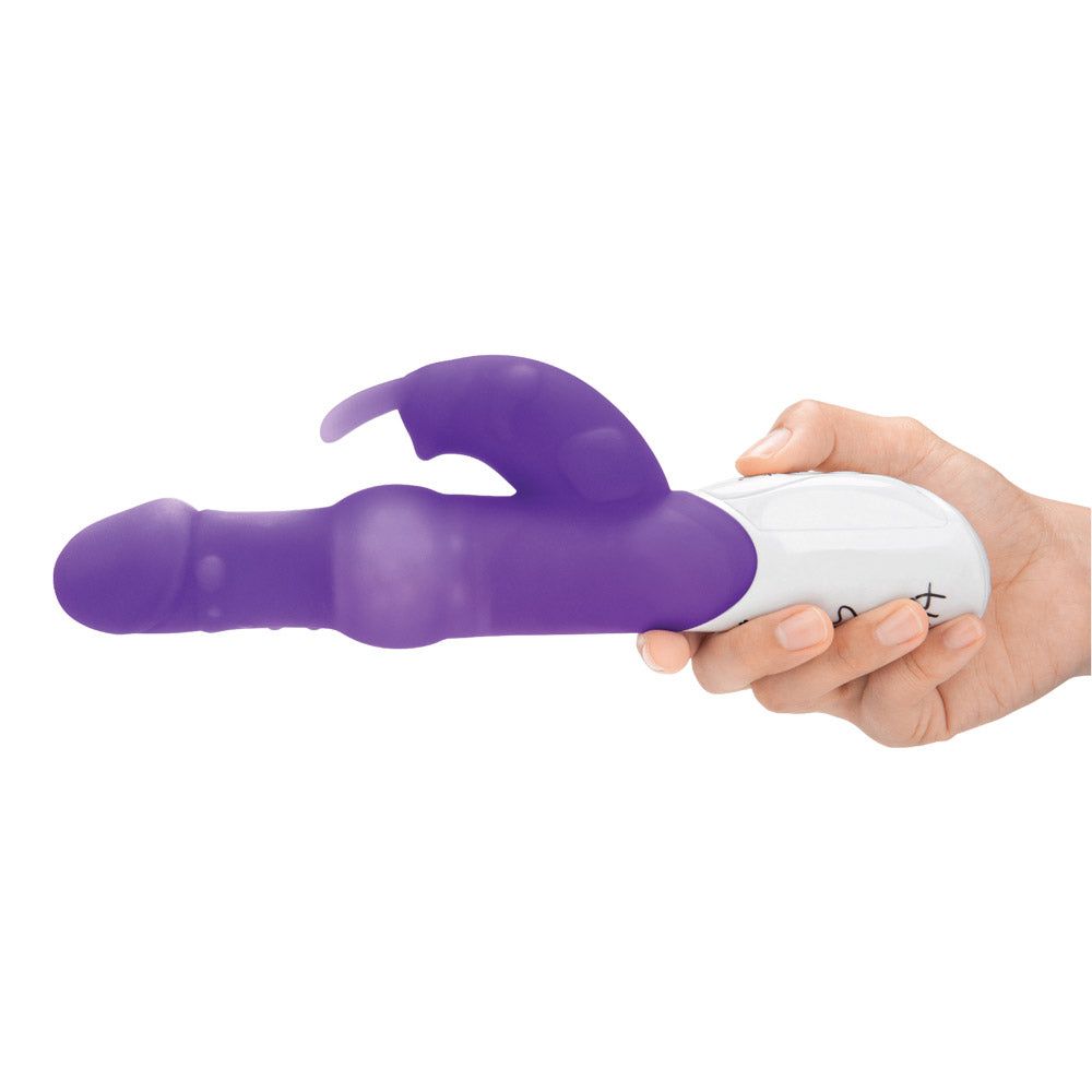Shop the Rabbit Essentials Pearls Rabbit Vibrator with Rotating Shaft in Purple at Glastoy.com