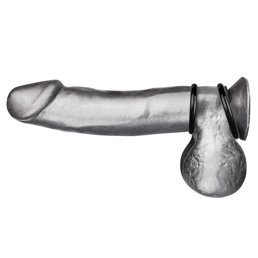 Shop the Blue Line Men Silicone Cock Ring Set (2 Sizes) - Black at glastoy.com