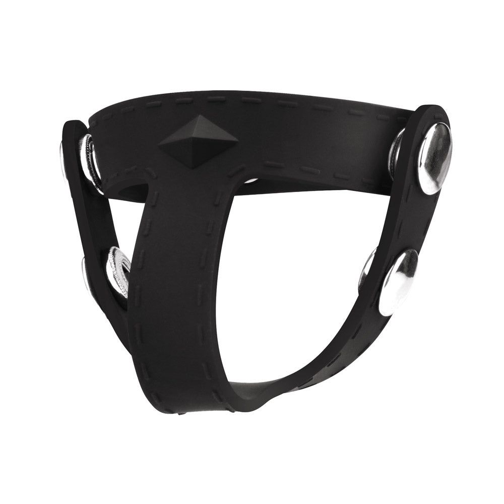 Shop the Blue Line Men Silicone T-Shape Cock Ring with Ball Splitter at glastoy.com