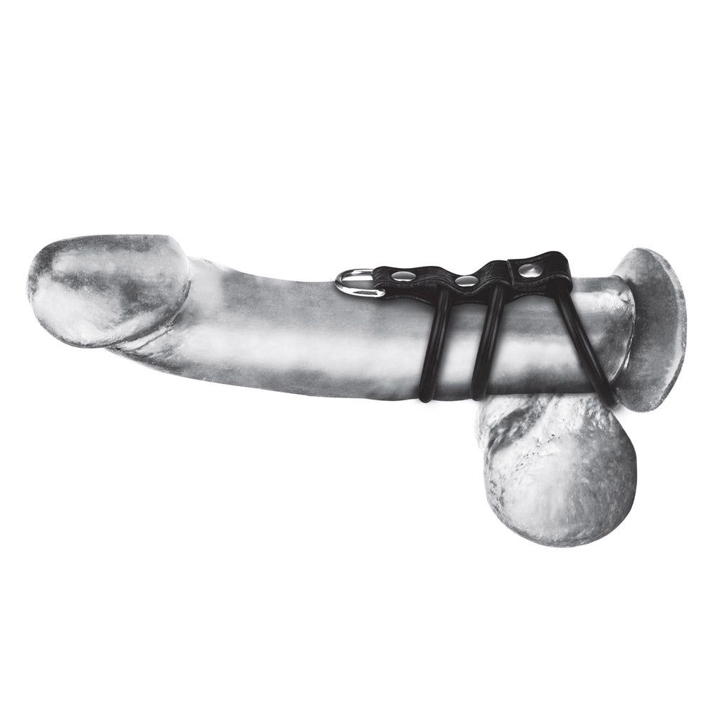 Shop the Blue Line Men 3 Ring Silicone Gates of Hell with Leash Lead at glastoy.com