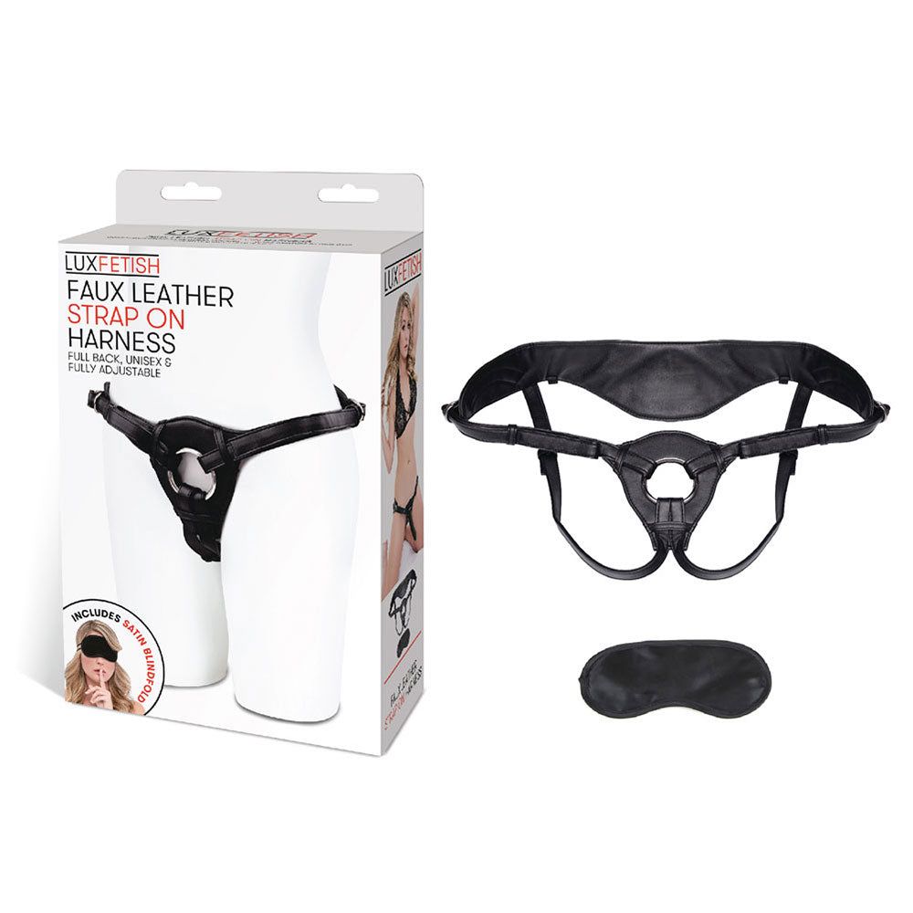 Shop the Faux Leather Strap-on Harness Set by Lux Fetish at Glastoy.com