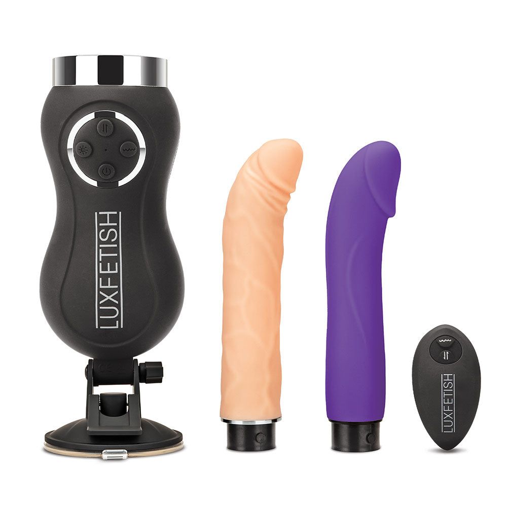 Lux Fetish Thrusting Dildo Vibrator with dildos and remote control