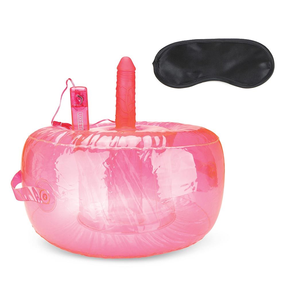 Inflatable Dildo Chair With Vibrating Dildo and Blindfold