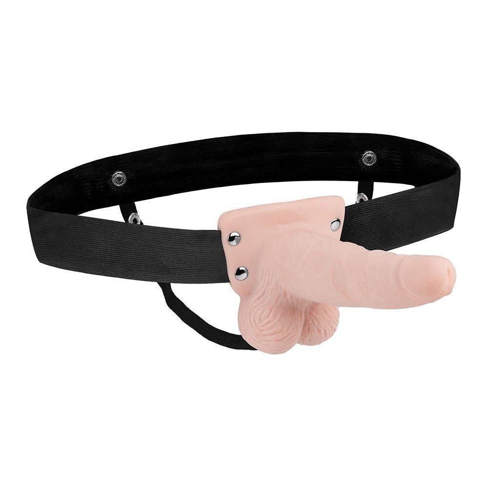 Shop the Lux Fetish 6 inches Rechargeable Strap-On With Balls in Flesh color