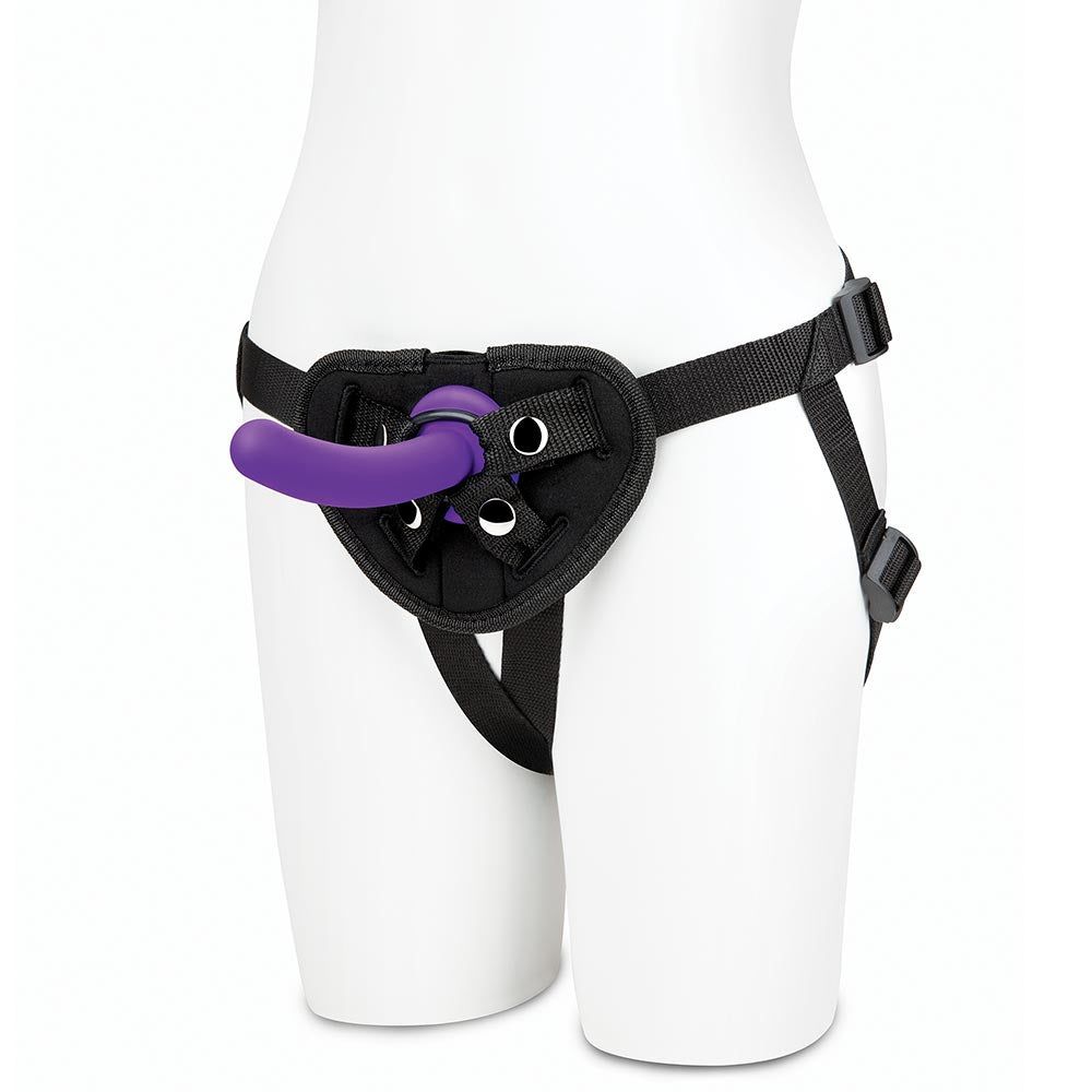 Strap On Harness with 5 inches Dildo attached with the Lux Fetish Strap On Harness & 5 inches Dildo Set
