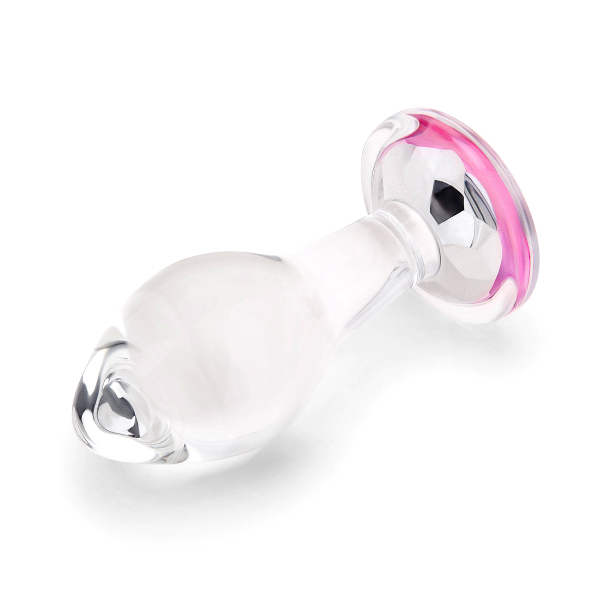 3.35" Pink Sparkle Butt Plug - Medium tip profile