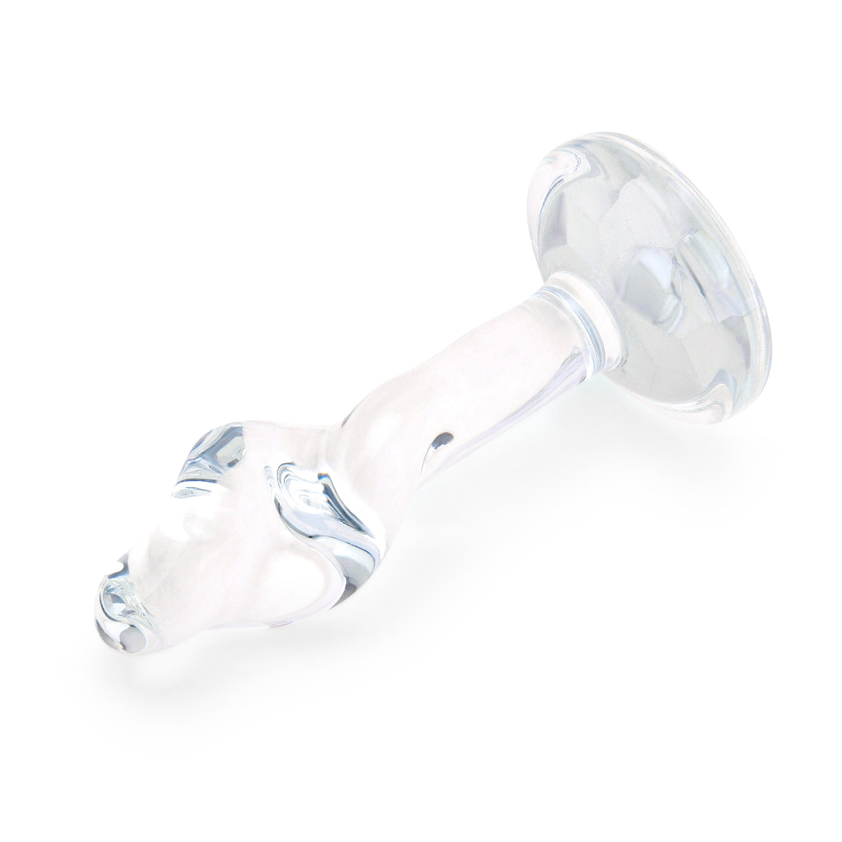 3.35" Sweet Twist Butt Plug - Medium Detail View: Close-up of the uniquely textured twist contour and smoothly tapered insertion point.

