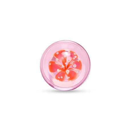 3.75" Pink Peony Butt Plug flower motif base