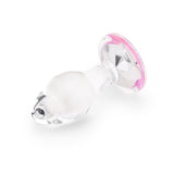 3" Pink Sparkle Butt Plug - Small tip profile