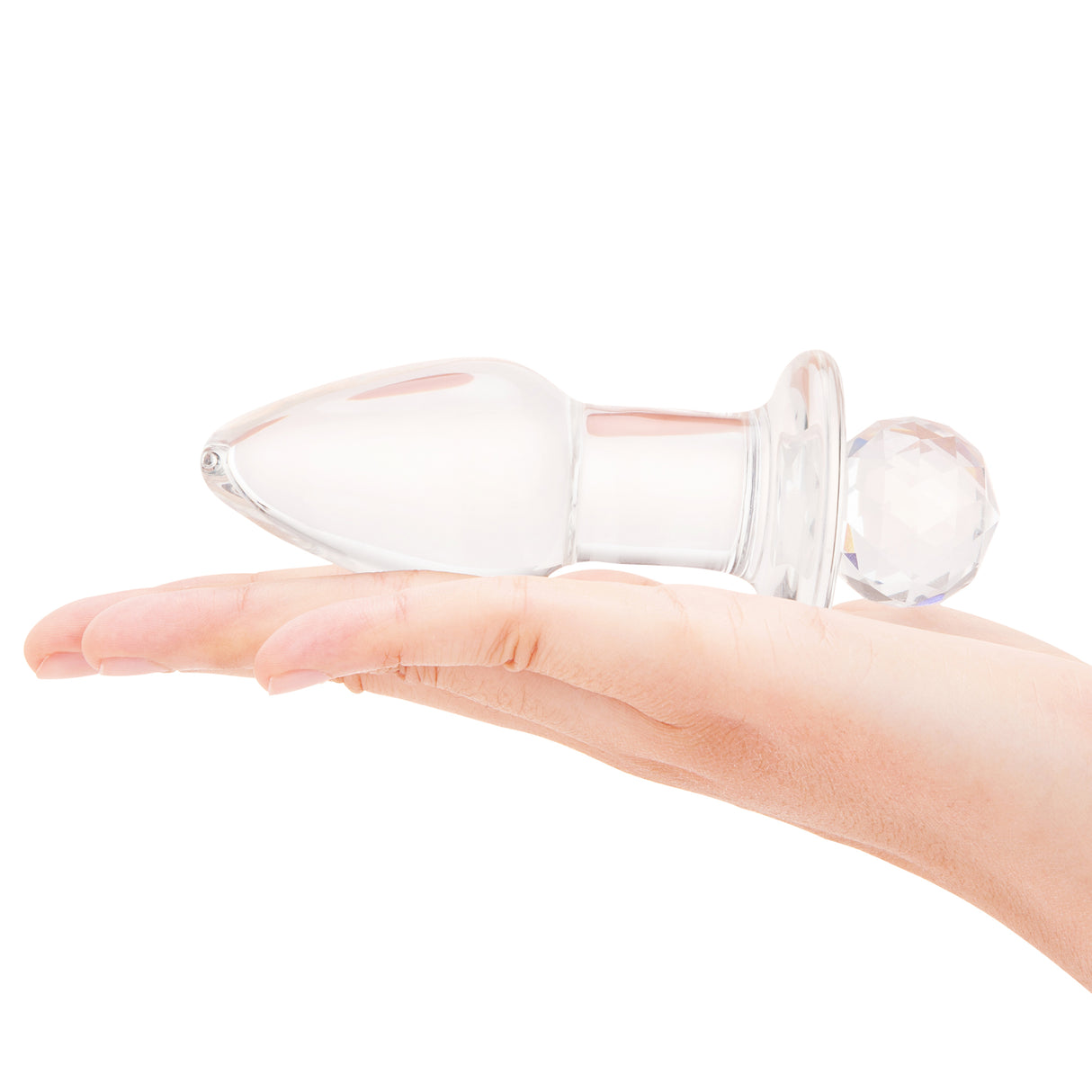 4.95" Crystal Twinkle Butt Plug Crystal on-Hand/Scale