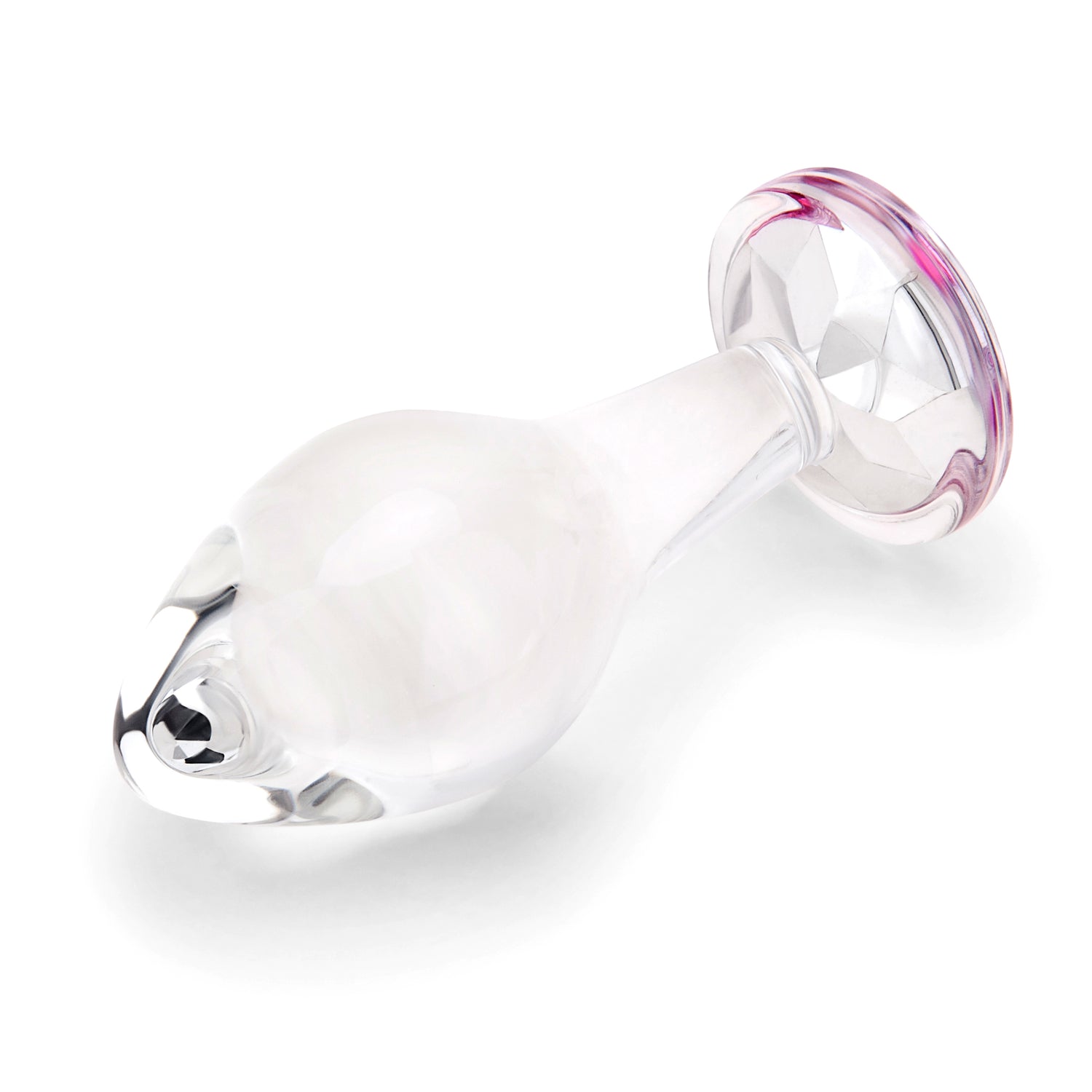 4" Pink Sparkle Butt Plug - Large tip profile