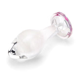 4" Pink Sparkle Butt Plug - Large tip profile