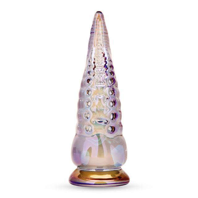 6.0" Nauti Creature Dildo Main View: Full upright dark iridescent 6.0" Nauti Creature Dildo showcasing its wavy, nubbed tentacle shape.