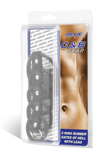 5 Ring Rubber Gates of Hell with Leash Lead