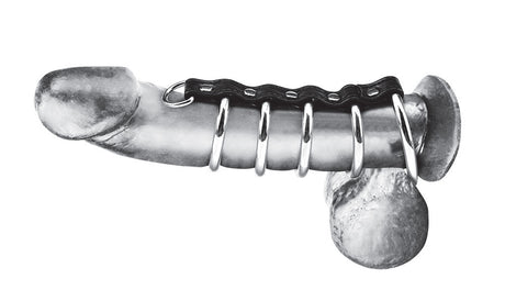 5 Ring Metal Gates of Hell with Leash Lead