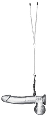 Cock Ring with Nipple Tweezers