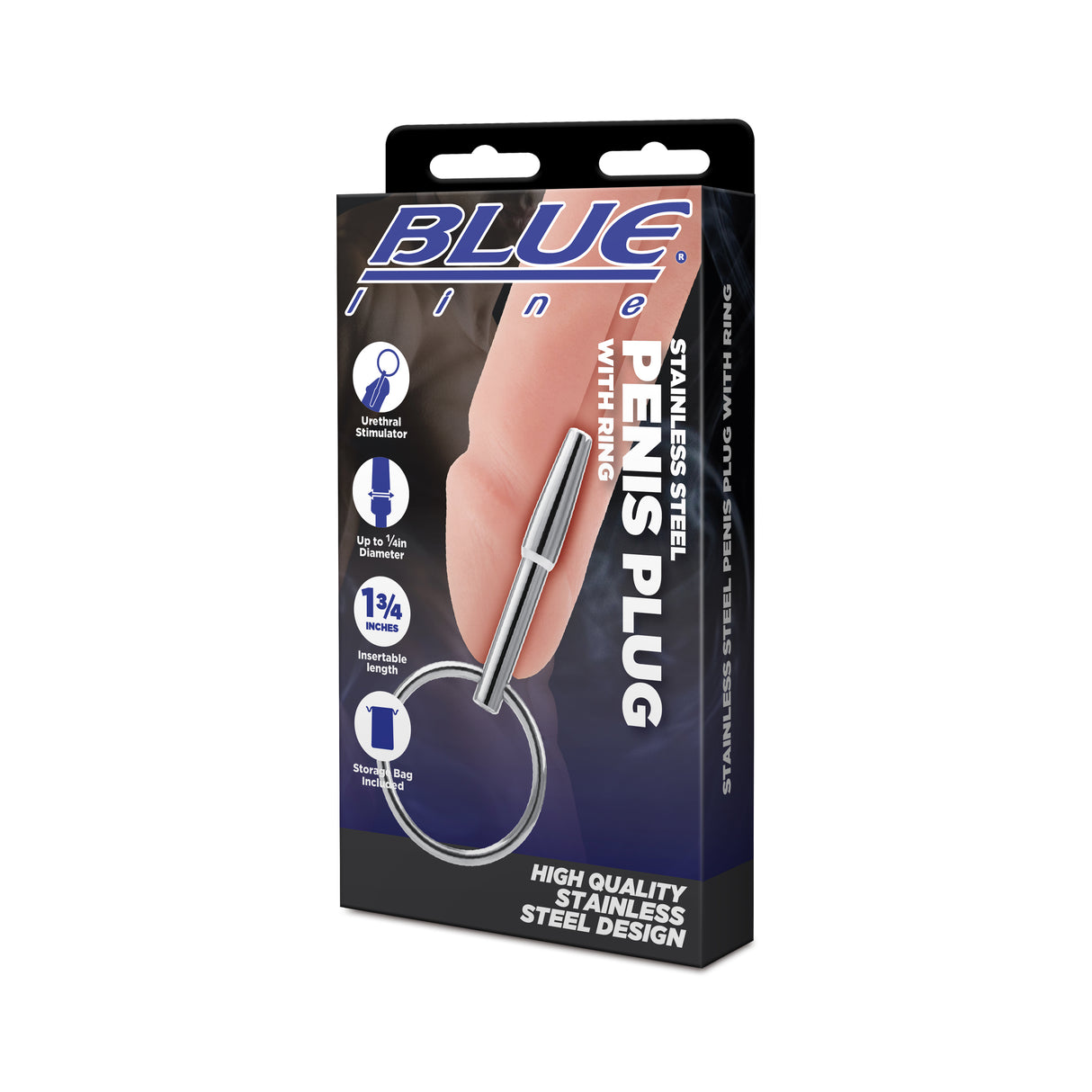 Stainless Steel Penis Plug with Ring