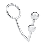 2 Bead Stainless Steel Anal Hook & Cock Ring