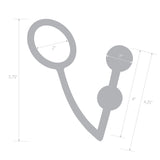 2 Bead Stainless Steel Anal Hook & Cock Ring