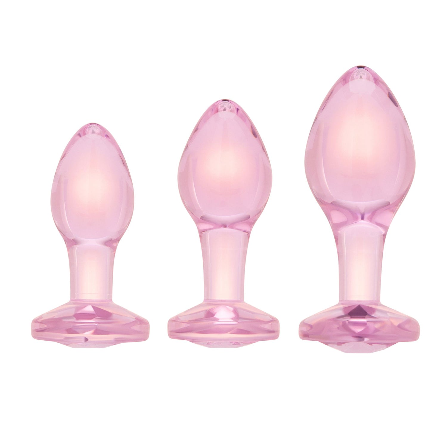 Bubble Gem Butt Plug - Pink Glass & Gem | Temperature Play | Gls Bubble Gem Butt Plug - Pink Glass & Gem | Temperature Play | Gls