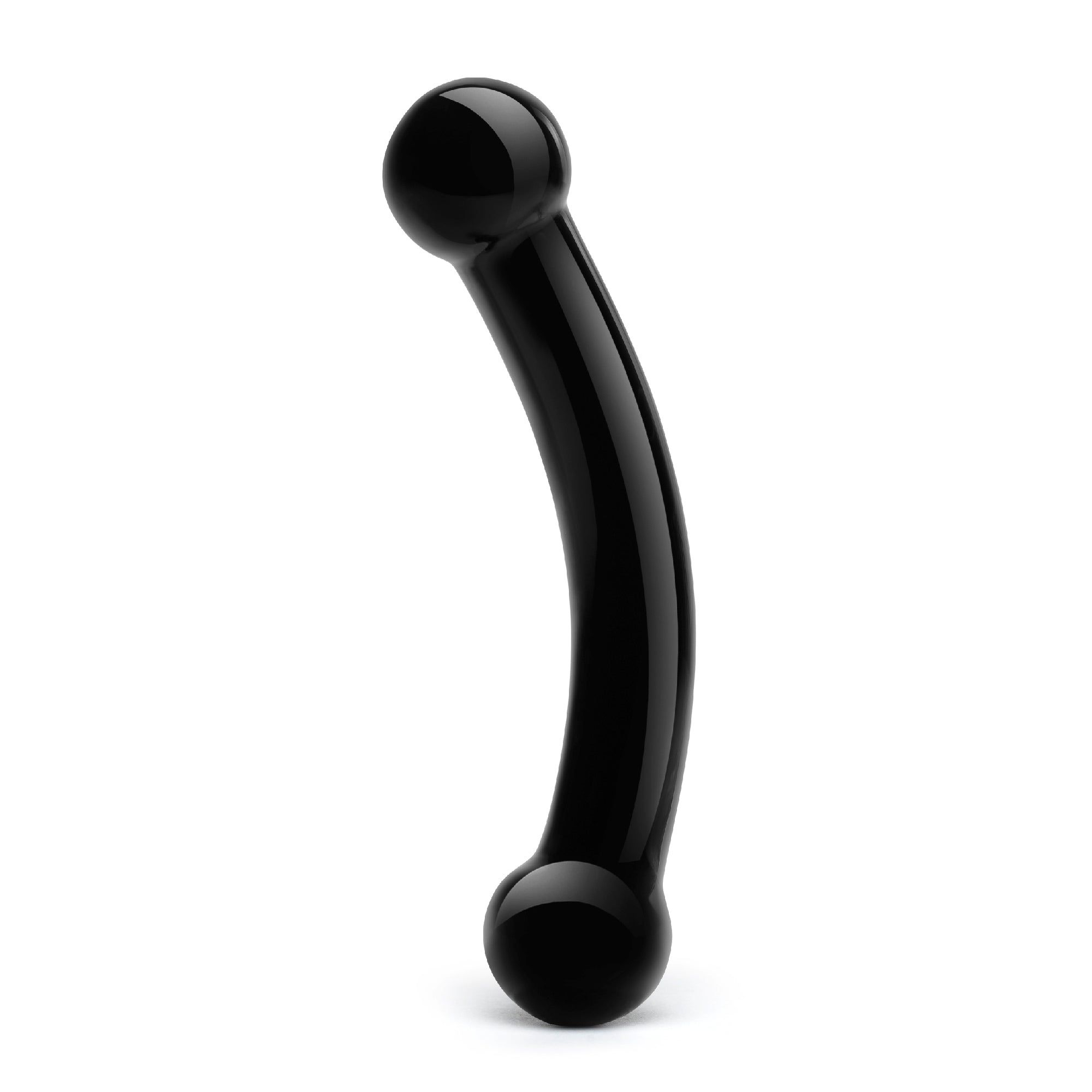 5" Double Bull Black Curved Dildo