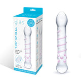 6" Spiral Staircase Textured Glass Dildo