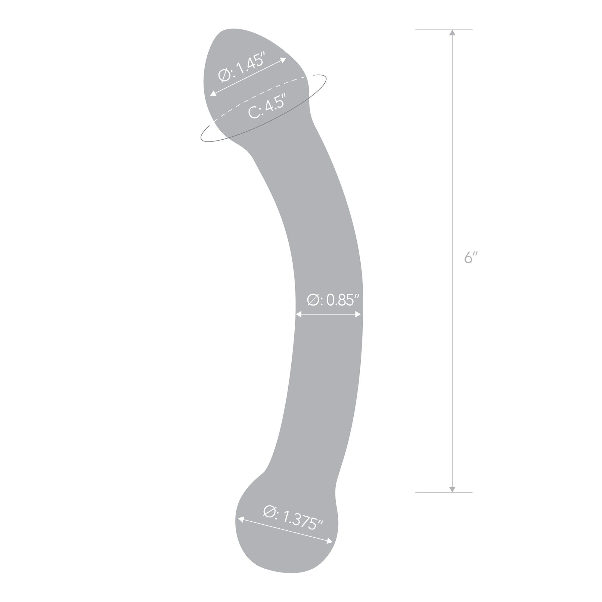 7" Curved Double Ended G-Spot Dildo