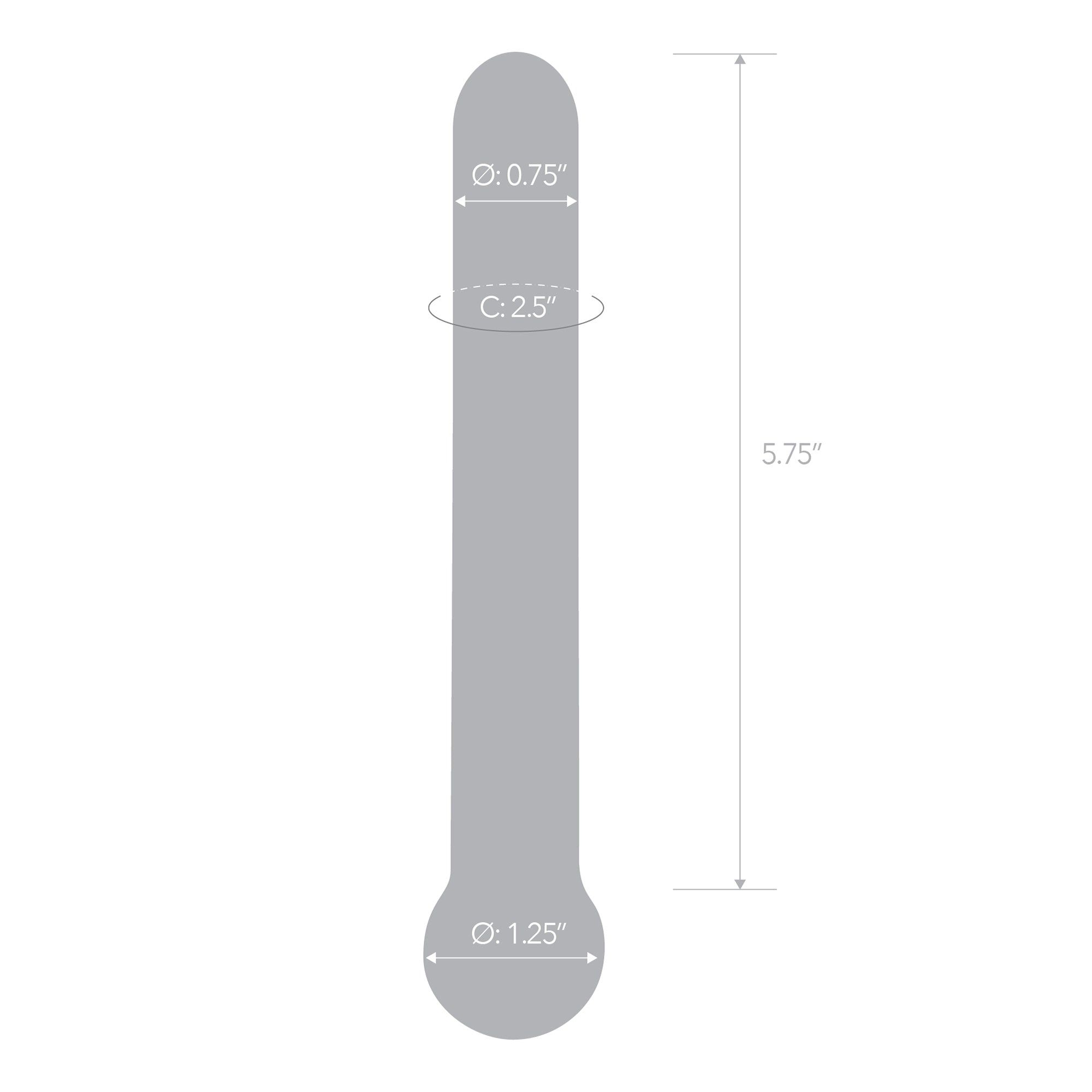 7" Straight Glass Dildo