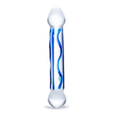 6.5" Textured Double Sided Blue Dildo