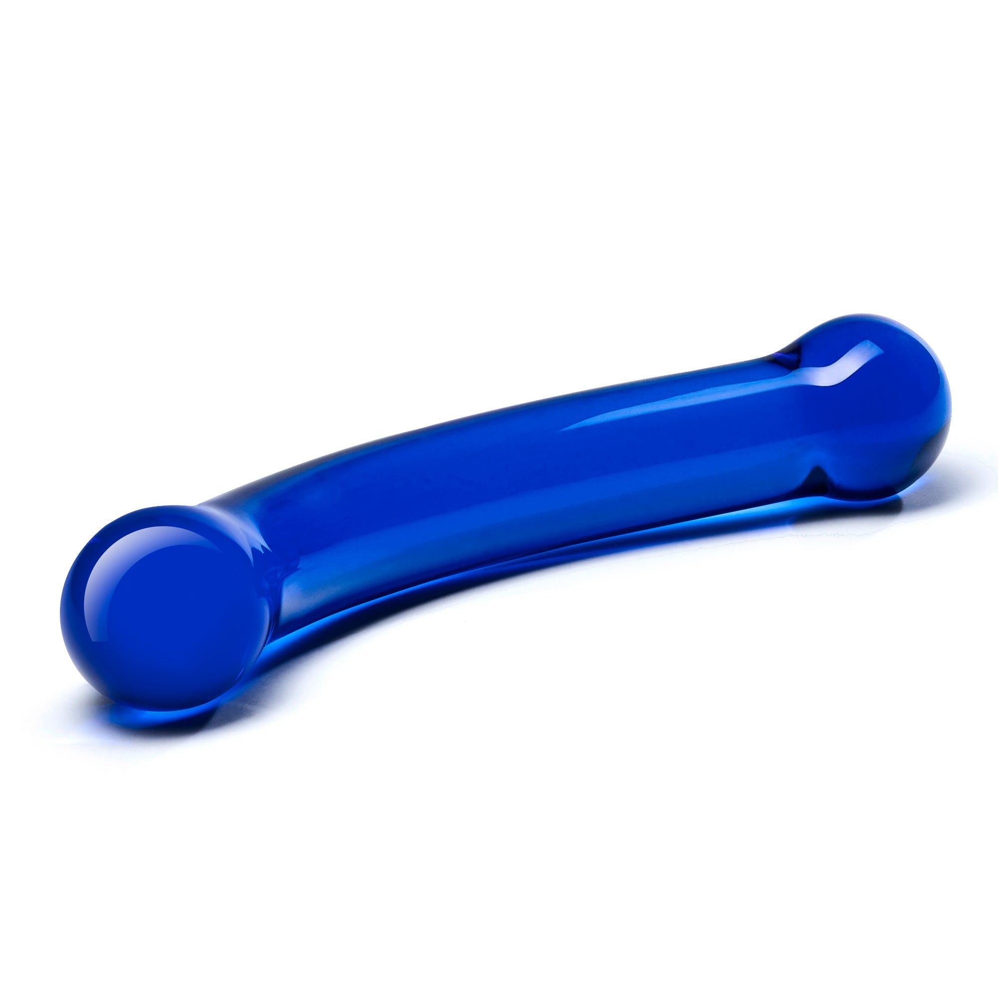 6" Curved G-spot Blue Dildo