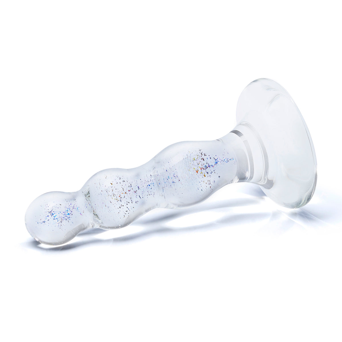 3.25" Triple Play Beaded Glass Butt Plug