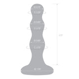 3.25" Triple Play Beaded Glass Butt Plug