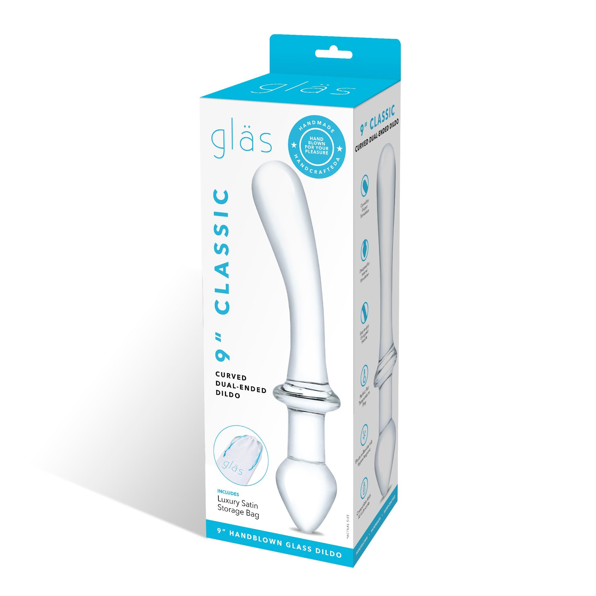 9" Classic Curved Dual-Ended Dildo