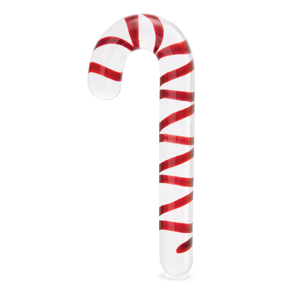 7.5" Candy Cane Dream Glass Dildo