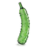 8.25" Caressing Cucumber Nubbed Glass Dildo