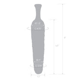 8" Cornstar Rippled Glass Dildo
